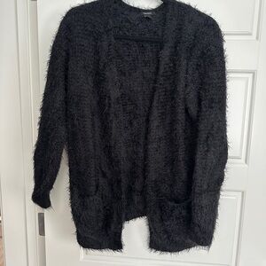 *3/$25* Forever 21 Black Fuzzy Cardigan Sweater